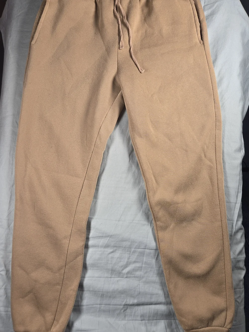 Fashion Nova Men's Or  Women's Unisex Drawstring Joggers - Beige
